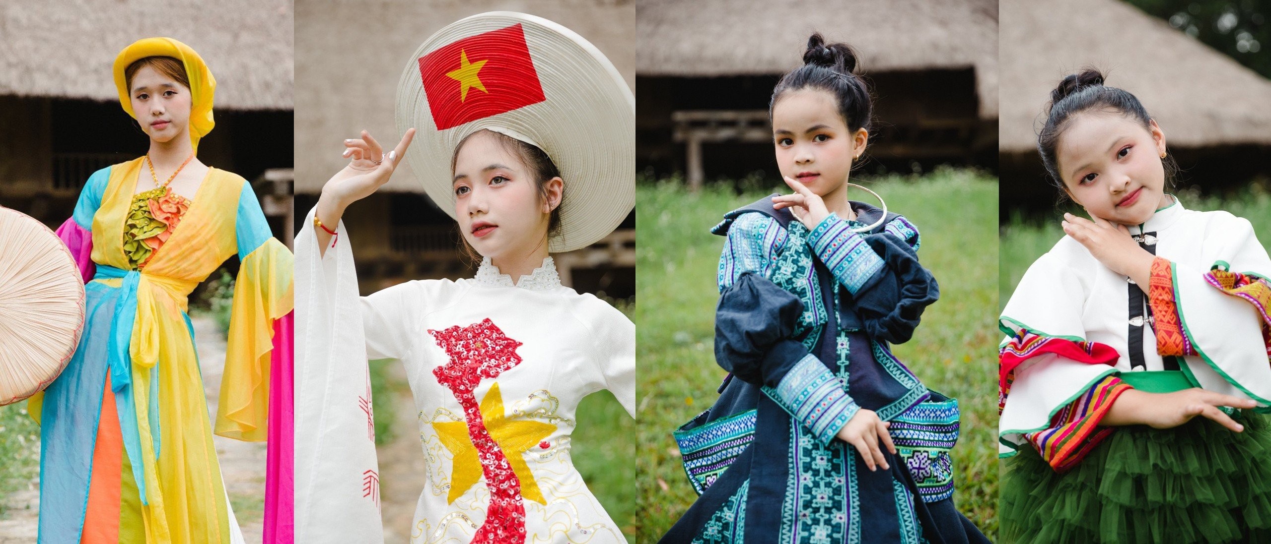 12 model kids của Shine Academy trình diễn mãn nhãn tại “Hương sắc gấm vóc 54 dân tộc”
